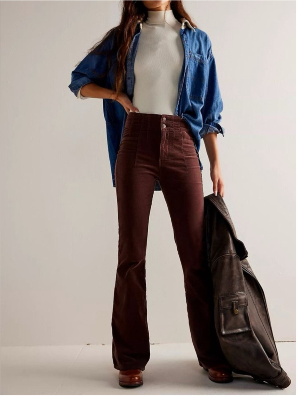 Free People Jayde Corduroy Flare Stretch Pant